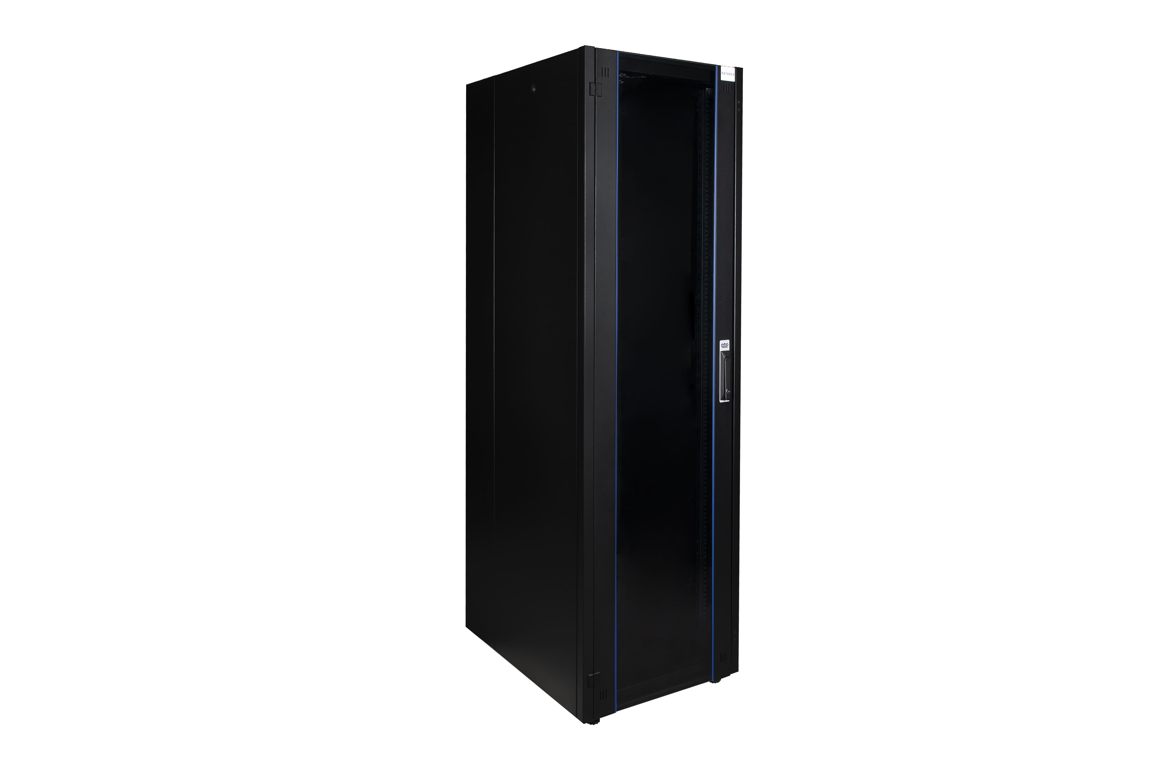 Шкаф телекоммуникационный напольный 26U 600x800 мм, стекло, черный, разборный, Datarex (DR-700211)