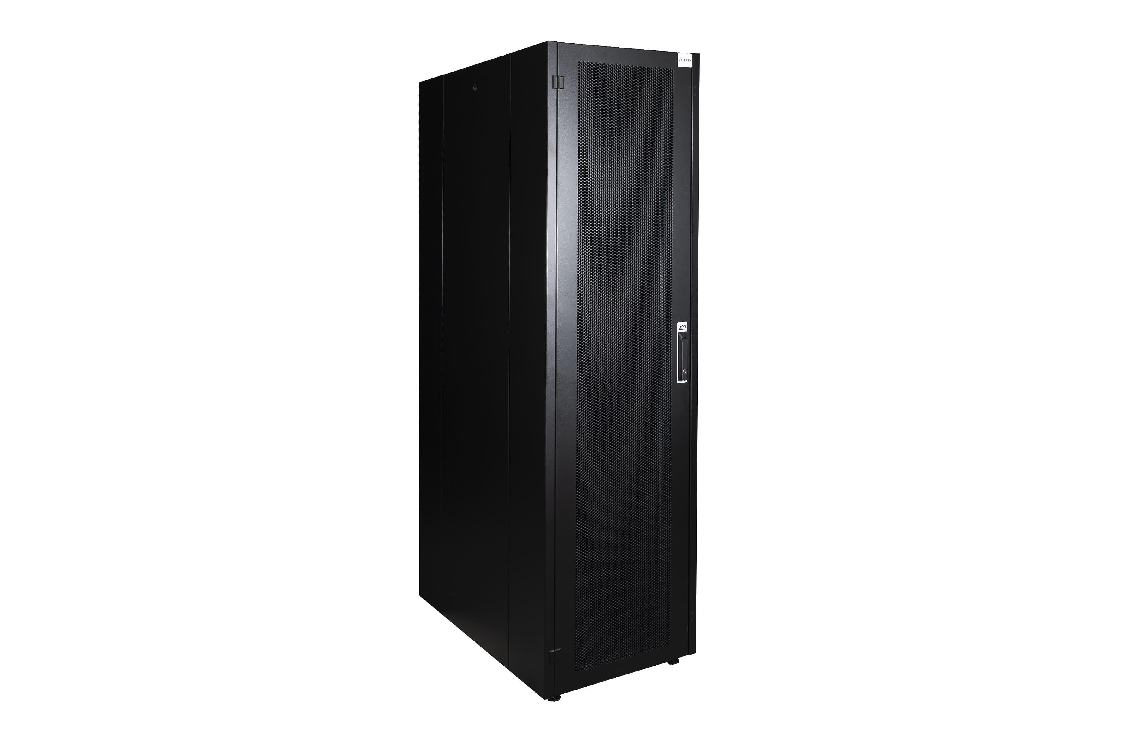 Шкаф телекоммуникационный напольный 42U 600x1000 мм, перфорация, черный, разборный, Datarex (DR-721531)