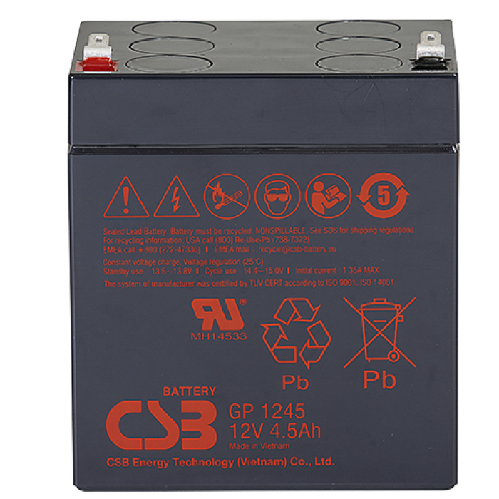 Аккумуляторная батарея для ИБП CSB GP GP1245, 12V, 4.5Ah