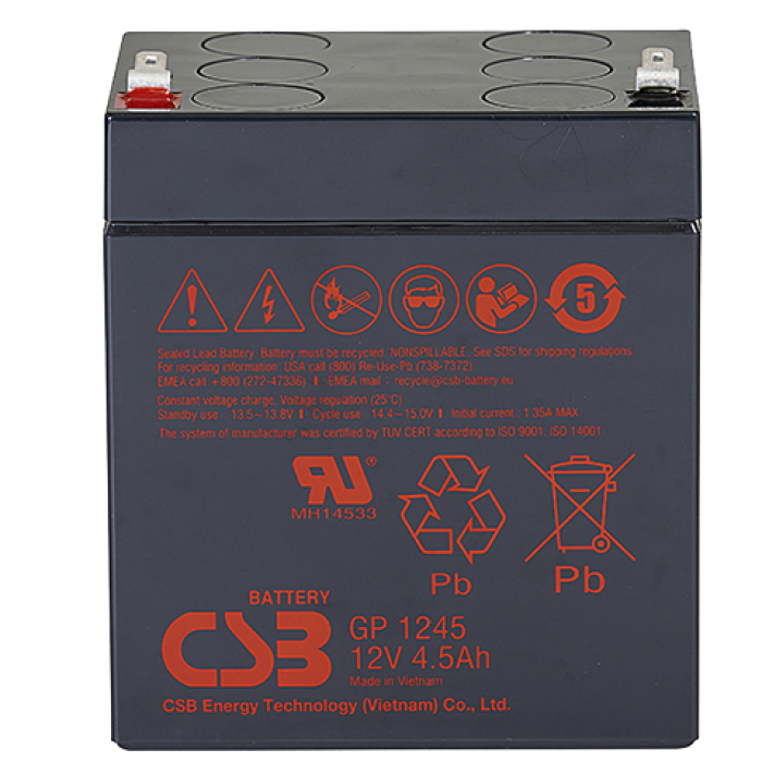 Аккумуляторная батарея для ИБП CSB GP 1245, 12V, 4.5Ah