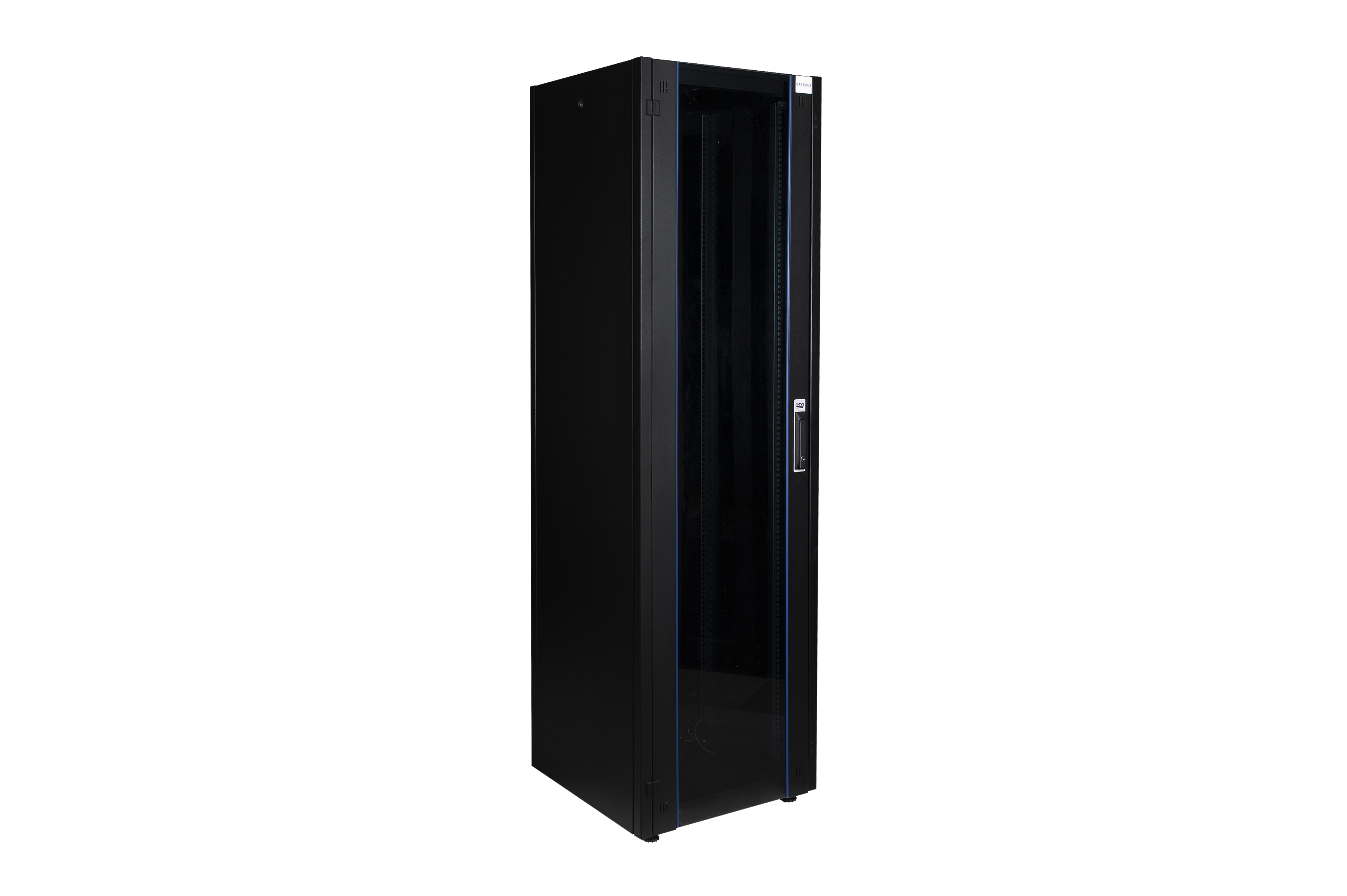 Шкаф телекоммуникационный напольный 42U 600x600 мм, стекло, черный, разборный, Datarex (DR-700501)