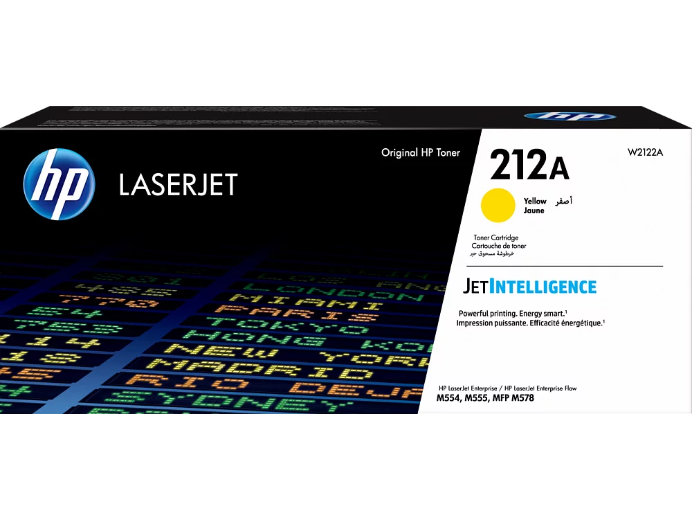 

Картридж лазерный HP 212A/W2122A, желтый, 4500 страниц, оригинальный для HP Color LaserJet Enterprise M554/M555/M578, 212A