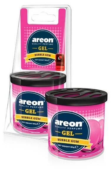 

Ароматизатор приборная панель AREON GEL , гелевый, бабл гам 80г (704-GCB-06), Ароматизатор