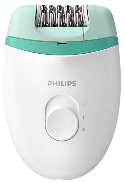 

Эпилятор Philips BRE224 Satinelle Essential, количество пинцетов: 20, количество скоростей: 2, возможность промывки головки, щетка для очистки в комплекте, белый/зелёный (3814103), BRE224 Satinelle Essential