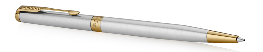 

Ручка шариковая автомат Parker Sonnet Core Sonnet Slim , Stainless Steel GT, черный, латунь, нержавеющая сталь, позолота, позолота, подарочная упаковка (1931508), Sonnet Slim , Stainless Steel GT