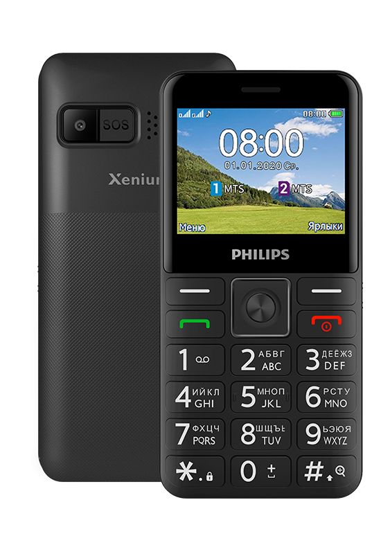 

Мобильный телефон Philips Xenium E207, 2.31" 320x240 TFT, MediaTek MT6261D, 32Mb RAM, 32Mb, BT, 1xCam, 2-Sim, 1700 мА·ч, micro-USB, черный (CTE207BK/00), Xenium E207