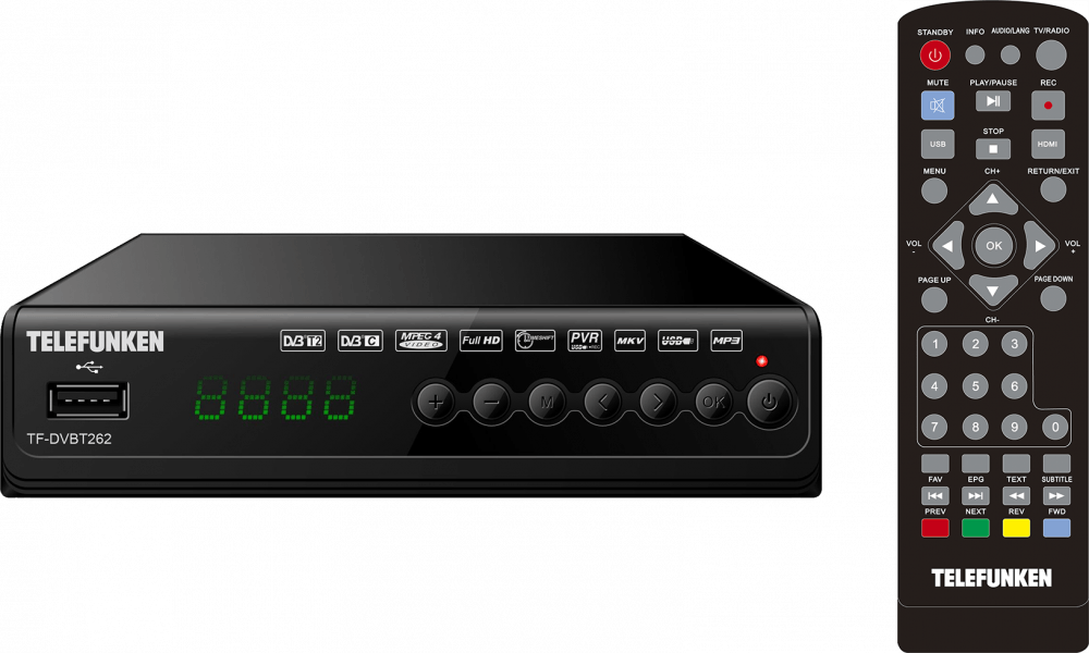 Приставка для цифрового ТВ TELEFUNKEN TF-DVBT262