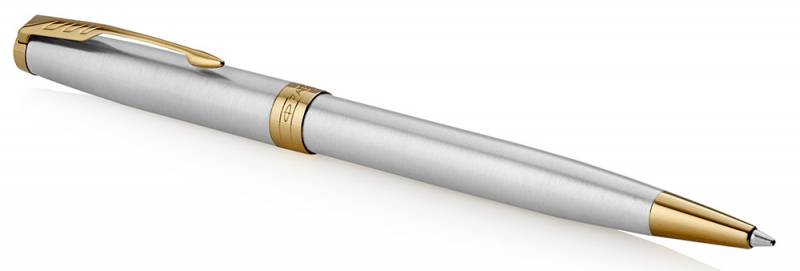 

Ручка шариковая автомат Parker Sonnet Core Sonnet , Stainless Steel GT, черный, латунь, нержавеющая сталь, позолота, подарочная упаковка (1931507), Sonnet , Stainless Steel GT