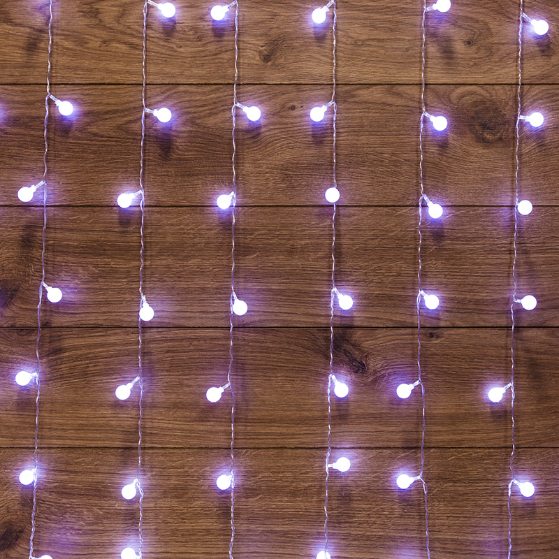 

Гирлянда NEON-NIGHT светодиодная дождь, ламп: 144 шт., 1.5 м x 1.5 м, белый (235-045)