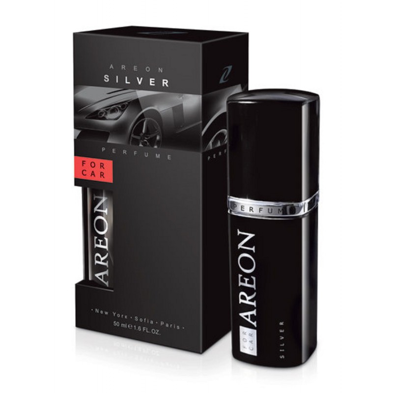 

Ароматизатор автомобильный Areon PERFUME , жидкий (спрей), серебро 50г (704-AP1), -