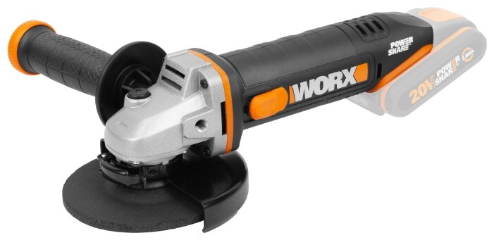 УШМ болгарка WORX WX8039 аккумуляторная 125мм 8600 обмин Li-Ion 154кг поставляется без аккумуляторов и зарядного устройства 9975₽