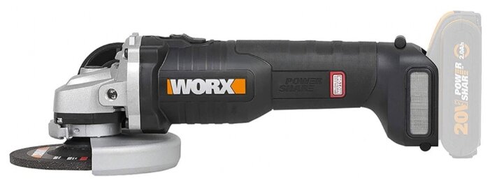 УШМ болгарка WORX WX8129 аккумуляторная 125мм 8600 обмин Li-Ion 20В 16кг поставляется без аккумуляторов и зарядного устройства 12200₽