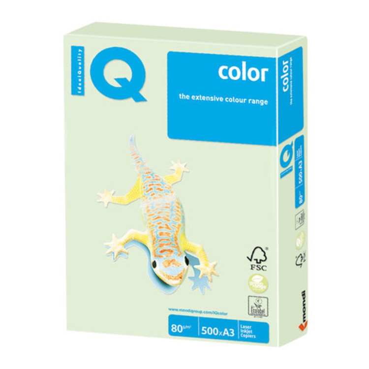 

Бумага A3 80 г/м² 500 листов, зеленый IQ color (9003974400655), color