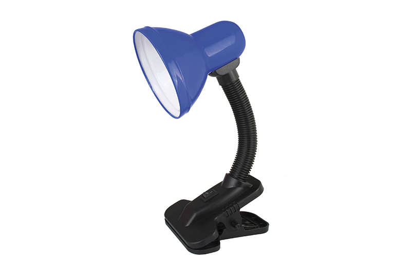

Светильник на прищепке Ultraflash UF-320P C06, E27, 60 Вт, без ламп, синий (12372), UF-320P C06