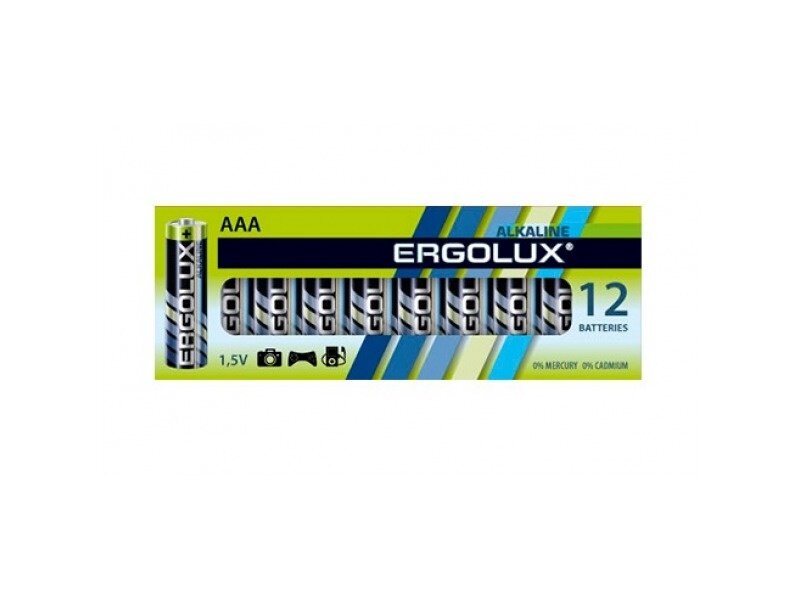 

Батарейка Ergolux AAA (LR03/24А), 1.5V, 12 шт. (11745)
