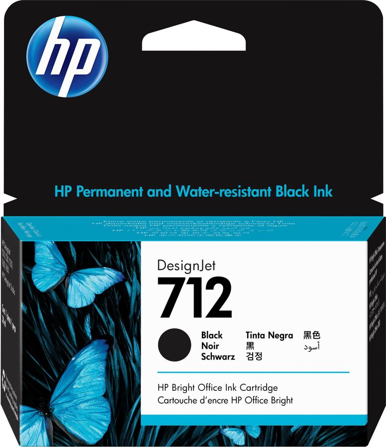 Картридж HP 712 (3ED70A), черный, 38 мл