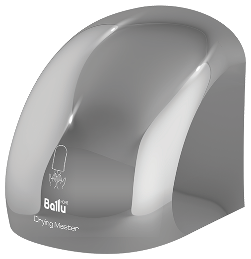 

Сушилка для рук Ballu BAHD-2000DM, 2кВт, 15 м/с, автовключение, антивандальная, Хром (693327), BAHD-2000DM