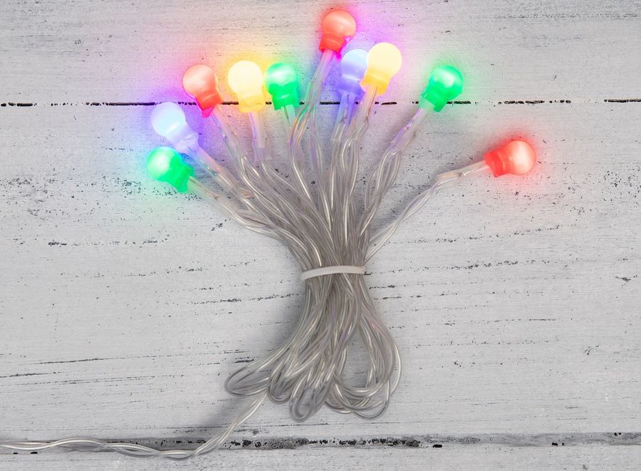 

Гирлянда NEON-NIGHT Шарики светодиодная нить, ламп: 10шт., 1.5м, разноцветный (303-092), Шарики