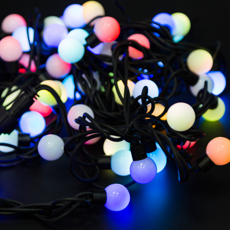 

Гирлянда NEON-NIGHT Мультишарики светодиодная нить, ламп: 200 шт., 20 м, RGB (303-509), Мультишарики