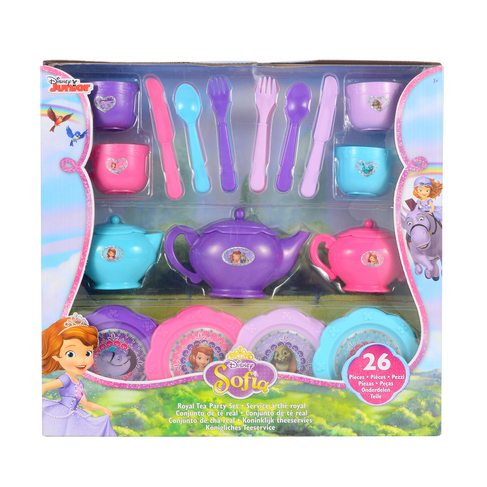 

Игровой набор посуды Disney "София Прекрасная", чашки (4 шт.), блюдца (4 шт.), чайник с крышкой, молочник с крышкой, сахарница с крышкой, ложки (4 шт.), ножи (4 шт.), вилки (4 шт.) (01456), "София Прекрасная"