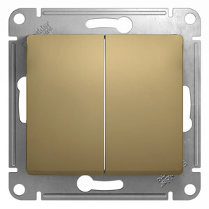 Переключатель Schneider Electric, 2кл., титан