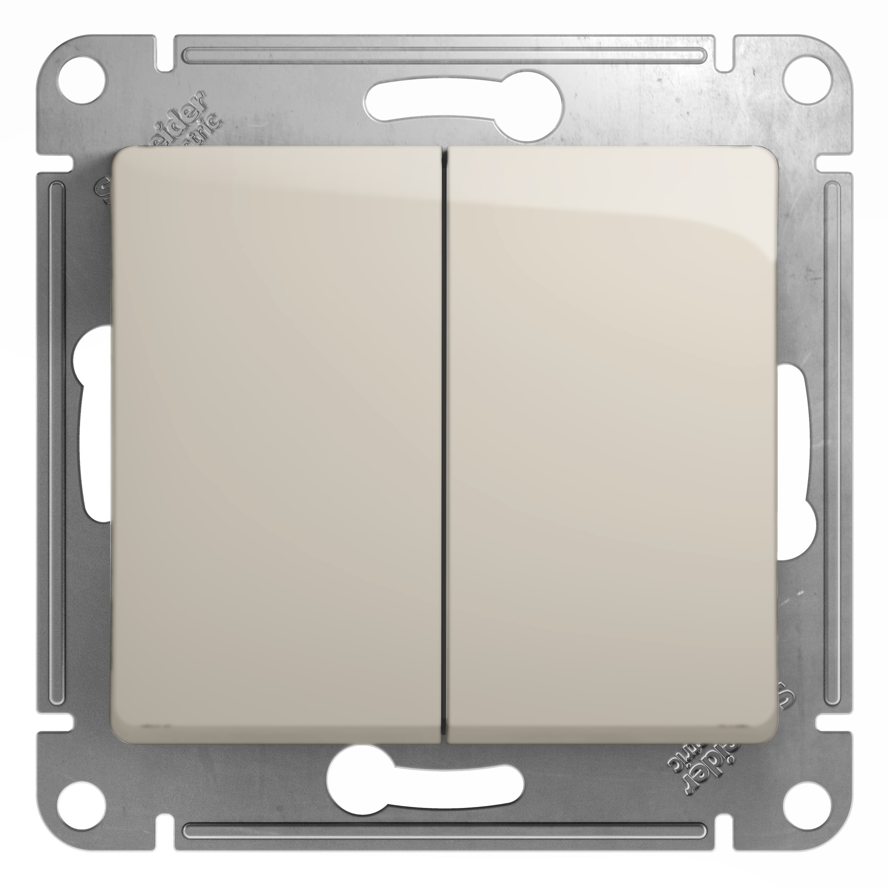 

Переключатель Schneider Electric GLOSSA, 2кл., скрытый монтаж, механизм с накладкой без рамки, молочный (GSL000965), 0