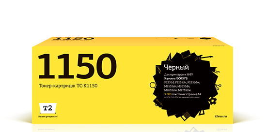

Картридж лазерный T2 TC-K1150 (TK-1150), черный, 3000 страниц, совместимый для Kyocera P2235dn/P2235dw/M2135dn/M2635dn/M2735dw