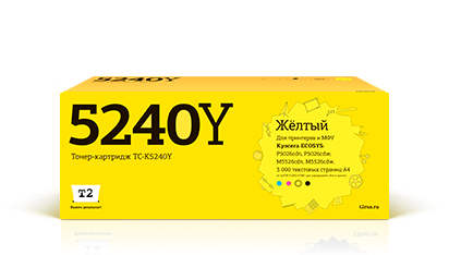 

Картридж лазерный T2 TC-K5240Y (TK-5240Y), желтый, 3000 страниц, совместимый для Kyocera ECOSYS Р5026cdn/Р5026cdw/M5526cdn/M5526cdw