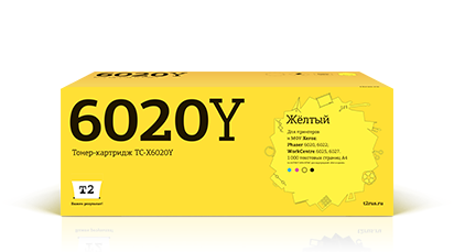 

Картридж лазерный T2 TC-X6020Y (106R02762), желтый, 1000 страниц, совместимый для Xerox Phaser 6020/6022/WorkCentre 6025/6027 с чипом