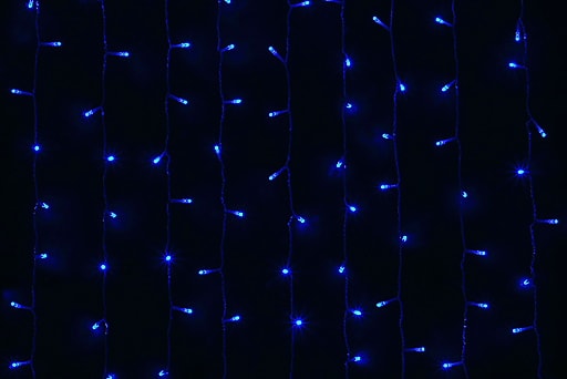 Гирлянда SHLIGHTS светодиодная занавес, ламп: 544шт., 2,2 x 1.5м, голубой (LDCL544-B-E )