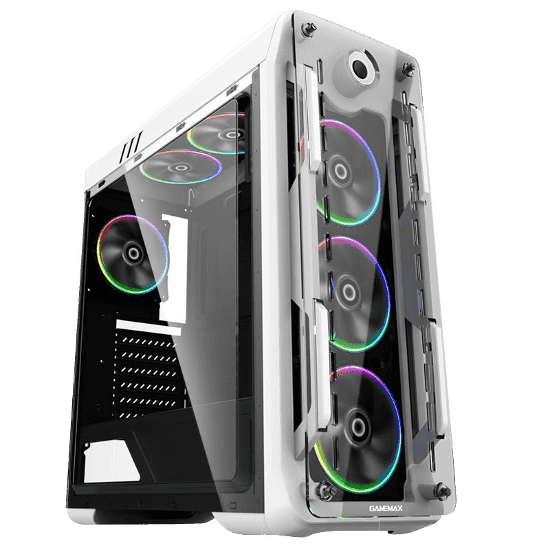 

Корпус GameMax G510WT, ATX, Midi-Tower, USB 3.0, RGB подсветка, белый, без БП (G510WT), G510WT
