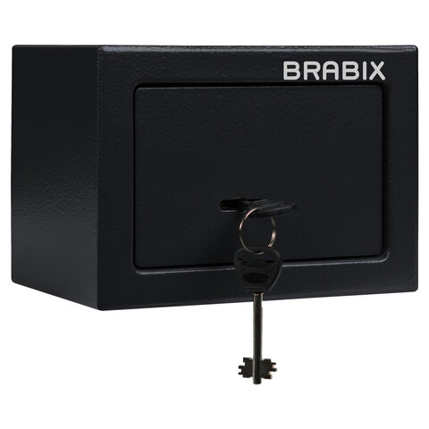

Сейф мебельный 140мм x 195мм x 140мм, 2.3кг, замков: 1/ключевой, BRABIX SF 140KL (S103BR210114), Черный, 140KL