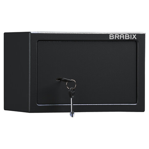 

Сейф мебельный 200мм x 310мм x 200мм, 4.5кг, замков: 1/ключевой, BRABIX SF 200KL (S103BR211114), Черный, 200KL
