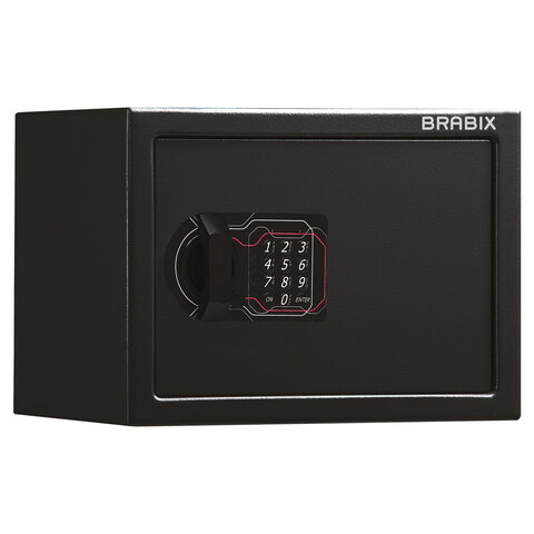 

Сейф мебельный 230мм x 310мм x 250мм, 5.5кг, замков: 1/электронный, BRABIX SF 230EL (S103BR211614), Черный, 230EL
