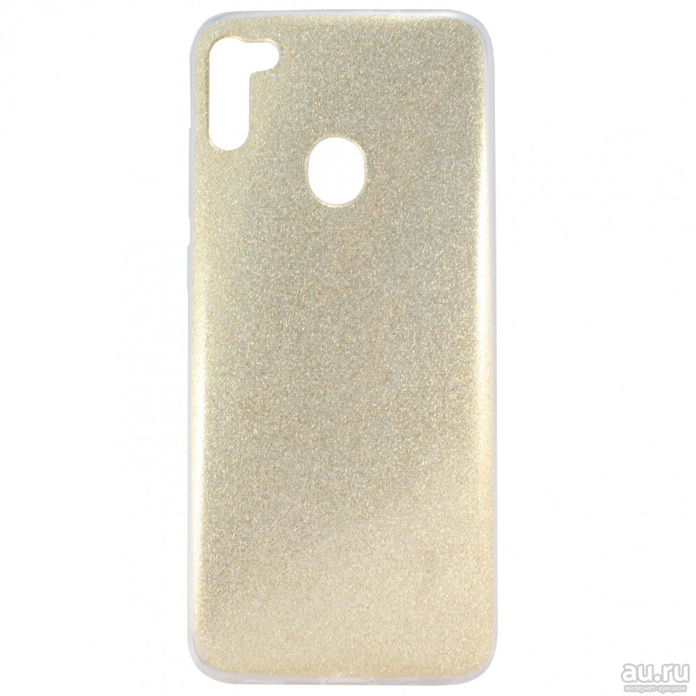 Чехол-накладка Glamour Силиконовый для смартфона Samsung Galaxy M11, силикон, золотой (119221)