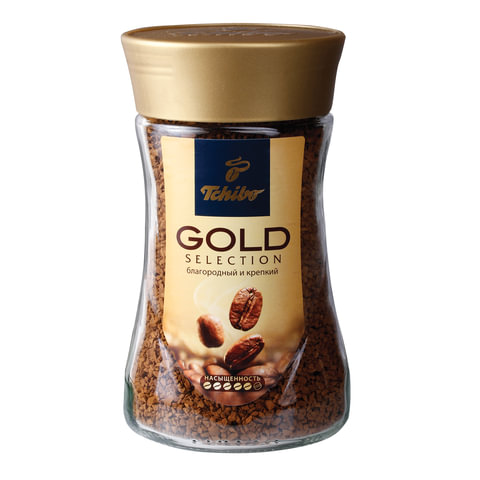 

Кофе растворимый Tchibo Gold selection 190 г, стеклянная банка, сублимированный, Gold selection