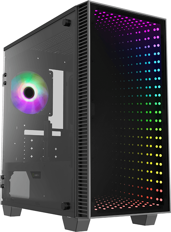 

Корпус GameMax H608 Mini Abyss, ATX, Midi-Tower, 2xUSB 3.0, RGB подсветка, черный, без БП, H608 Mini Abyss