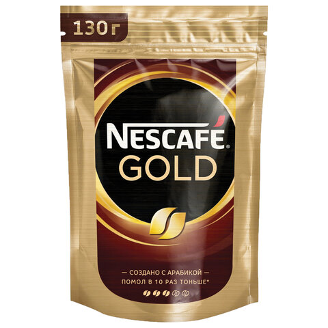 

Кофе растворимый NESCAFE Gold 130г, мягкая упаковка, молотый в растворимом, сублимированный (12402924 ), Gold