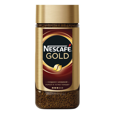 Кофе растворимый NESCAFE Gold 190 г, стеклянная банка