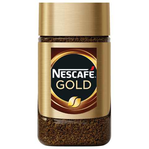 

Кофе растворимый NESCAFE Gold 47.5г, стеклянная банка, молотый в растворимом, сублимированный (12135509), Gold