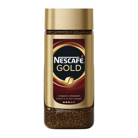 

Кофе растворимый NESCAFE Gold 95 г, стеклянная банка, молотый в растворимом, сублимированный (12135507), Gold