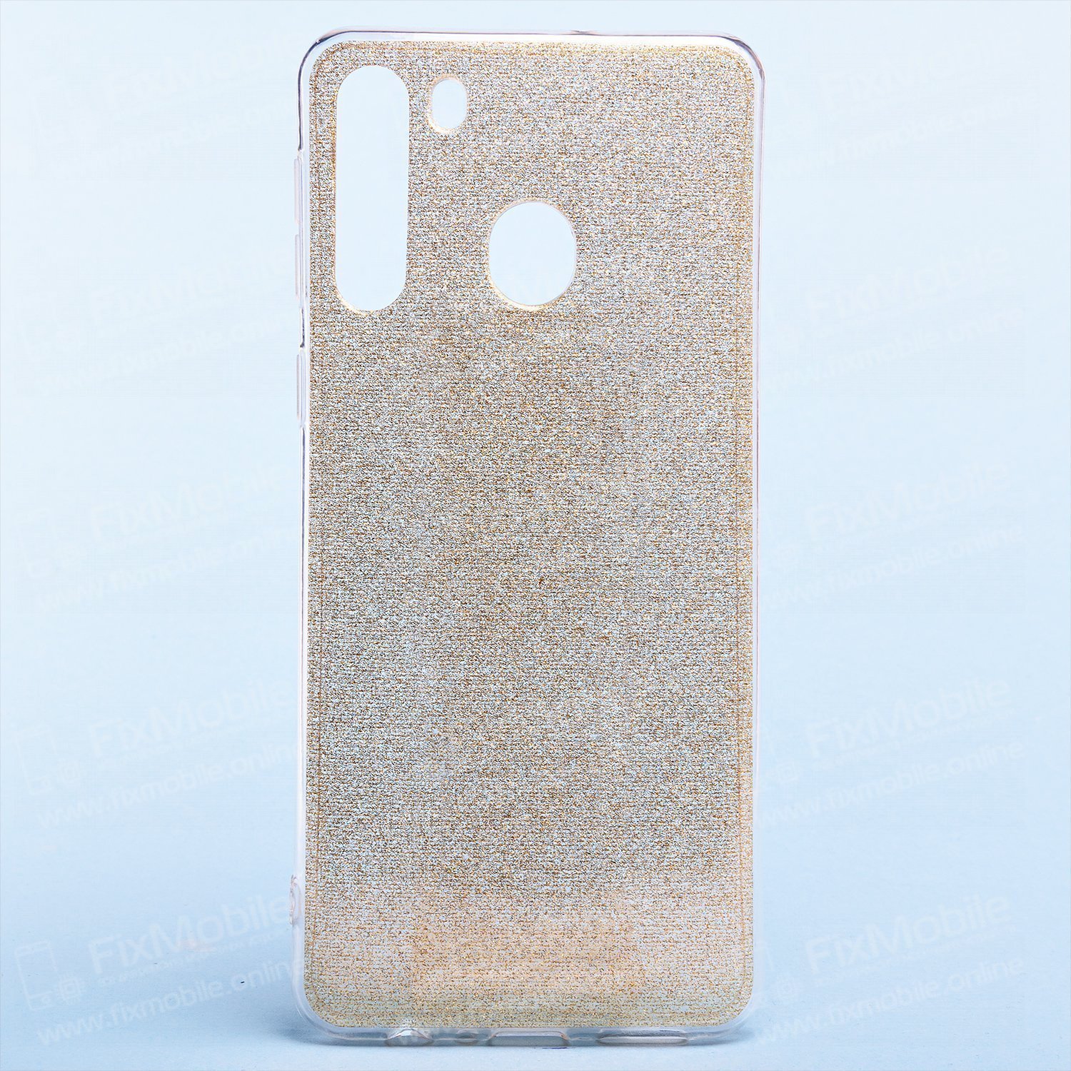 

Чехол-накладка Glamour Силиконовый для смартфона Samsung Galaxy A21, силикон, золотистый (119193)