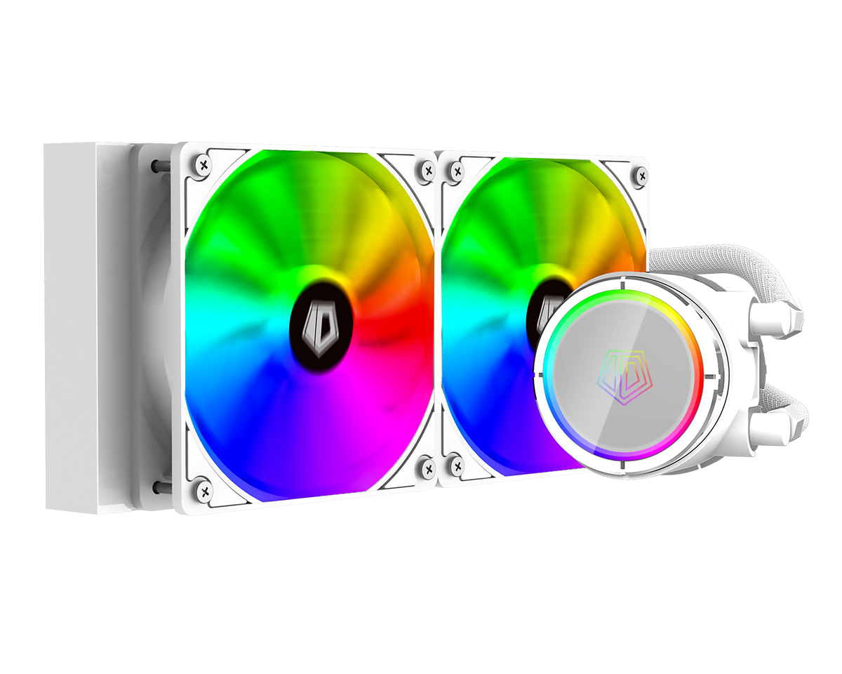 

Жидкостное охлаждение ID-COOLING ZOOMFLOW 240 X SNOW для Socket 115x/2066/2011/2011-3/1356/1366/1200/AM4/AM3/AM3+/FM1/AM2+/FM2/FM2+TR4/sWRX8 250Вт, 2x120мм, RGB LED (IDC_ZOOMFLOW_240X_SNOW), ZOOMFLOW 240 X SNOW