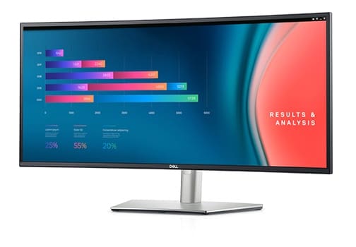 

Монитор 34" DELL UltraSharp U3421WE IPS, изогнутый, 3440x1440 (21:9), 300кд/м2, 5мс, 178°/178°, HDMI, DisplayPort, USB Type-C, USB-Hub, черный/серебристый (3421-9558), U3421WE