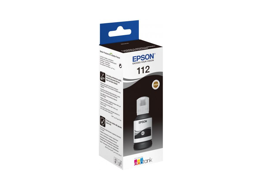 

Чернила Epson 112, 127 мл, черный, оригинальные для Epson L6550/L6570/L6580/ L15150/L15160 (C13T06C14A), 112