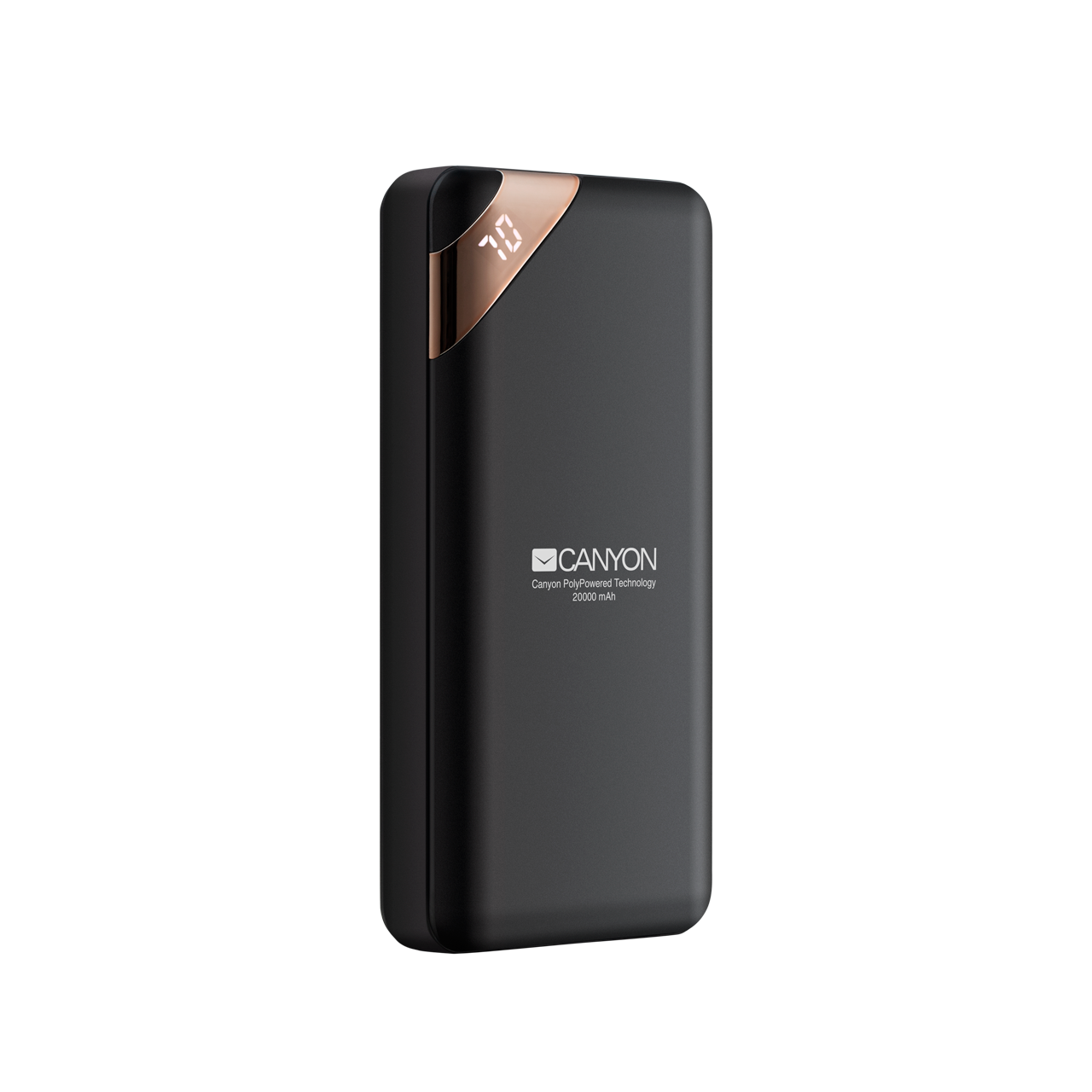 

Портативный аккумулятор (Powerbank) Canyon PB-202, 20000mAh, 2xUSB, 2.1A, Type-C, черный (CNE-CPBP20B), PB-202