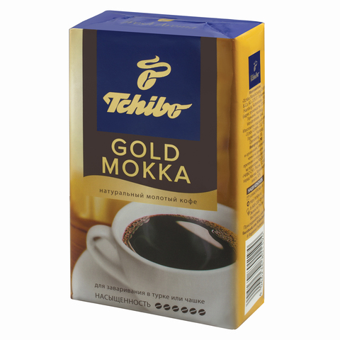 Кофе молотый Tchibo Gold Mokka 250г, средняя обжарка, средний помол, вакуумная упаковка