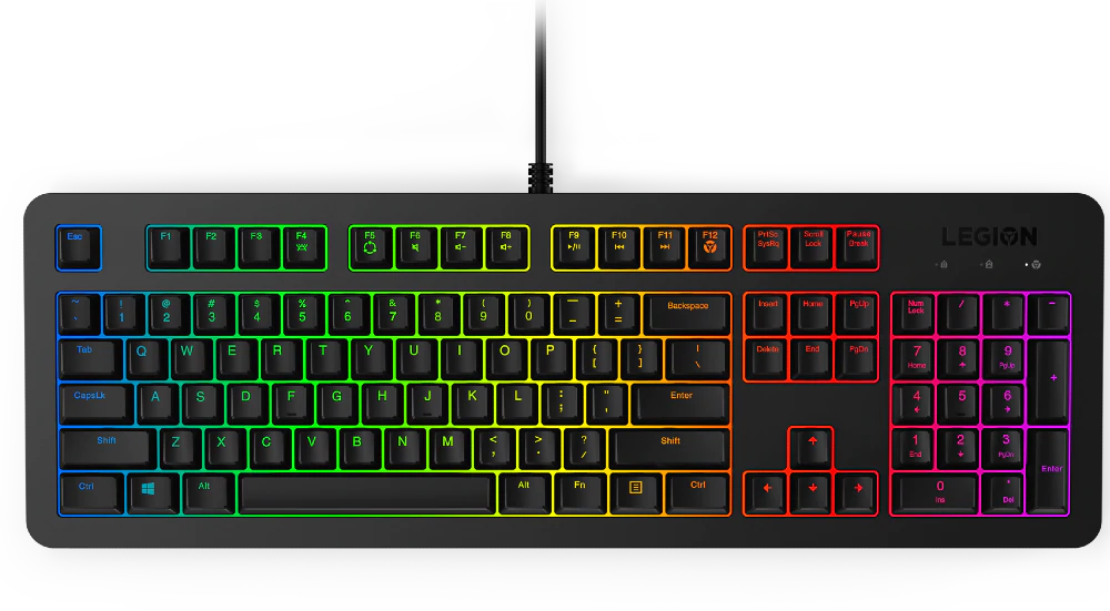 

Клавиатура проводная Lenovo GY40Y57709, мембранная, подсветка, USB, черный, GY40Y57709