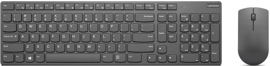 

Клавиатура + мышь Lenovo Professional Ultraslim, беспроводная, USB, черный (4X30T25796), Professional Ultraslim