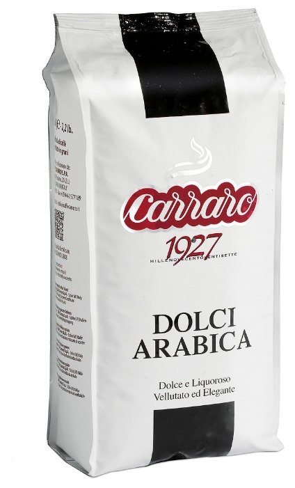 Кофе в зернах Carraro Dolci Arabica 1 кг, средняя обжарка, 100% арабика
